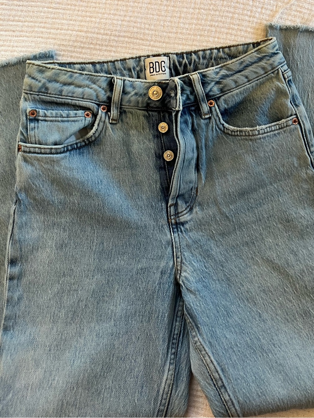 BDG Light Blue High-Rise Button-Fly Jeans